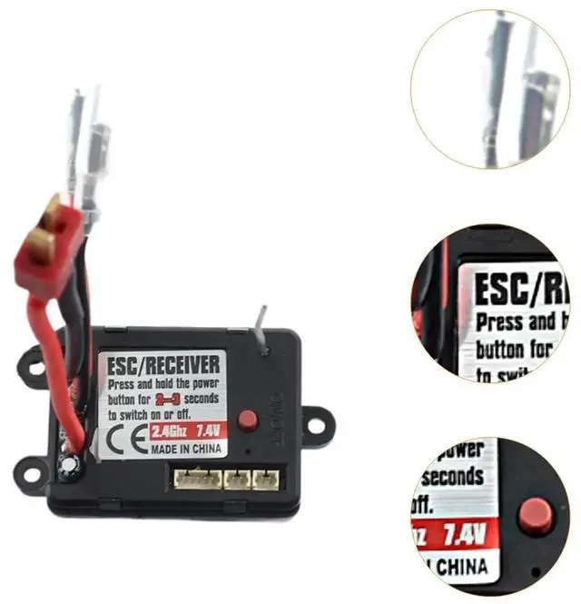 Alt view image 7 of 7 - RC Brushed ESC 1:16 Parts Replacement Electronic Speed Controller DIY Accessory for 16101 16103 Car Model