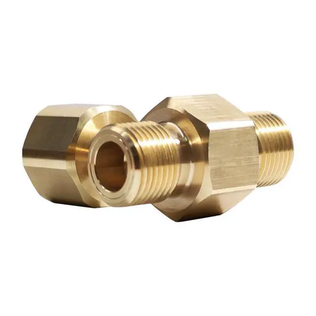 Alt view image 6 of 7 - CO2 Tank Adapter CO2 Cylinder Tank W21.8-14 Adapter Converter Tee Adapter T-Adapter 1 to 2 CGA320