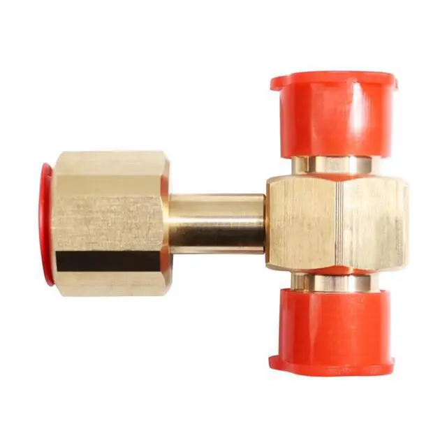 Alt view image 7 of 7 - CO2 Tank Adapter CO2 Cylinder Tank W21.8-14 Adapter Converter Tee Adapter T-Adapter 1 to 2 CGA320