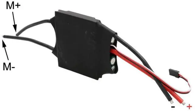 Alt view image 5 of 6 - Two-Way Brushed ESC 12V-26V 3S-6S 200A 2000W High-Power Speed Controller with LED Lights for RC Trawler 997 Motors