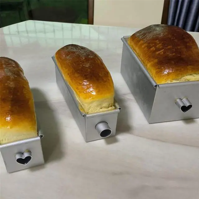 Alt view image 5 of 7 - Long Cake Baking Pan Flowing Heart Cake Mold Aluminium Alloy Square Bread Loaf Pan with Center Tube DIY Cake Tools Easy Install Easy to Use B