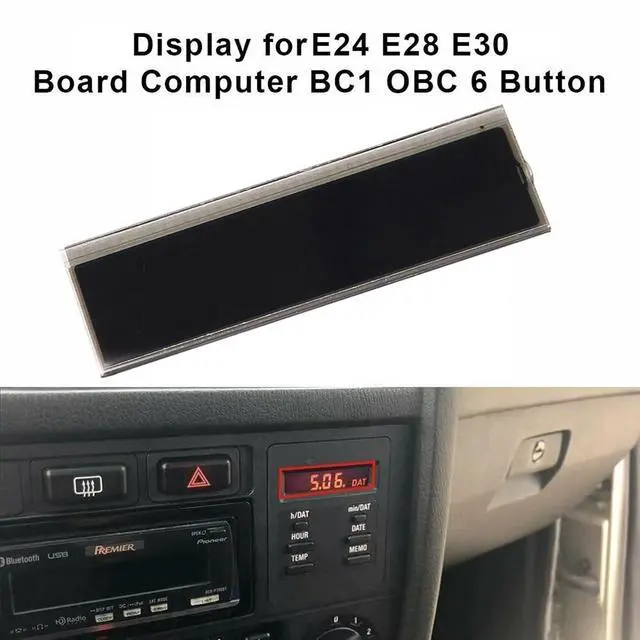Alt view image 2 of 7 - Car LCD Display 6 Button Computer on Board Display for E28 E30 OBC 325I 318I 325Ix 528 525I 535I 62131377803