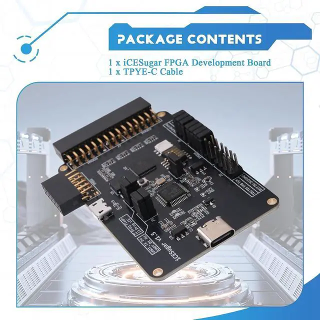 Alt view image 3 of 7 - FPGA Development Board ICESugar RISC-V Architecture ICE40UP5k Open Source USB-C Interface for IoT/Edge AI Projects