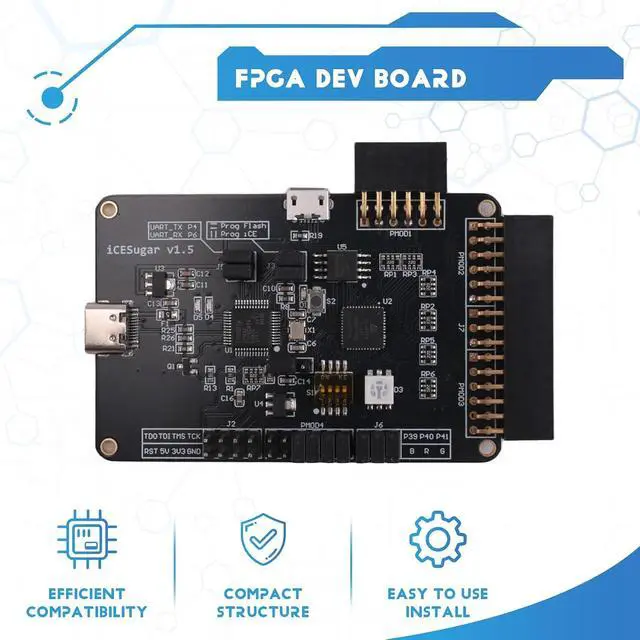 Alt view image 5 of 7 - FPGA Development Board ICESugar RISC-V Architecture ICE40UP5k Open Source USB-C Interface for IoT/Edge AI Projects