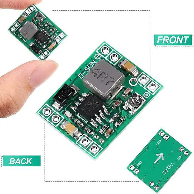 Alt view image 3 of 7 - 20 Pcs Mini MP1584EN DC-DC Buck Converter Adjustable Power Supply Module 24V to 12V 9V 5V 3V Reduced Voltage Regulator