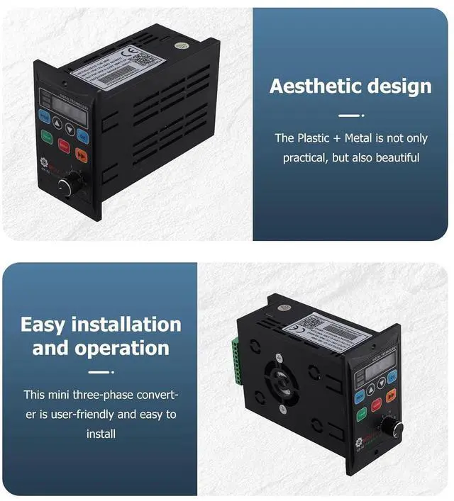 Alt view image 2 of 7 - UX-52-100-30W 220V Frequency Drive Single-Phase Input Three-Phase Output Mini Three-Phase Converter