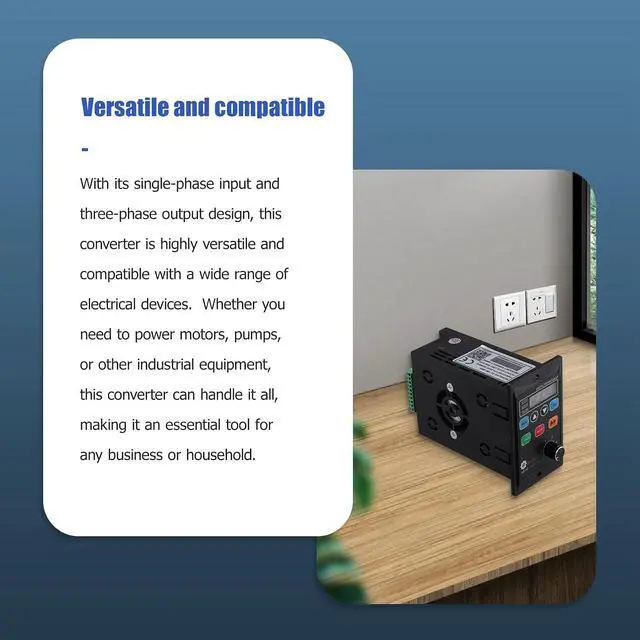 Alt view image 7 of 7 - UX-52-100-30W 220V Frequency Drive Single-Phase Input Three-Phase Output Mini Three-Phase Converter