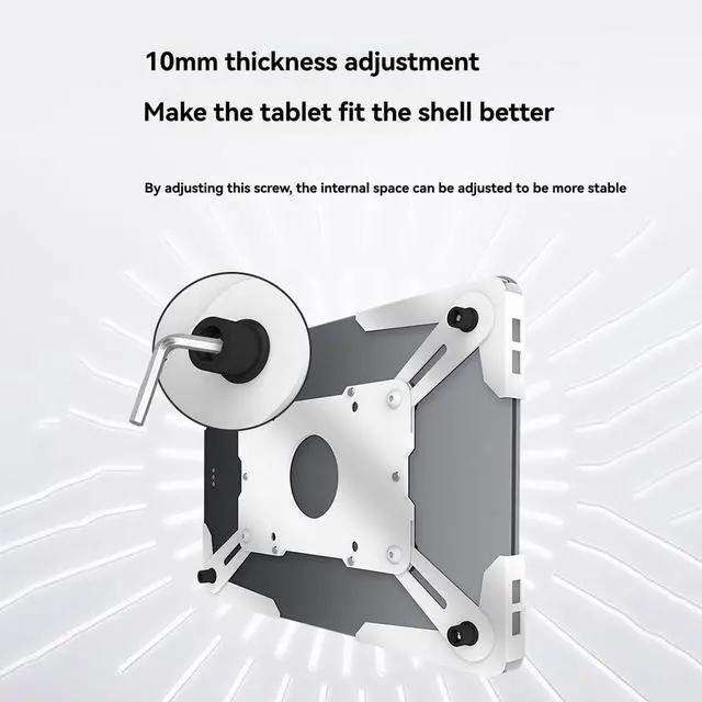 Alt view image 5 of 7 - Wall Mount Tablet Enclosure Tablet Holder Wall Hanging Tablet Enclosure UTC-13 White