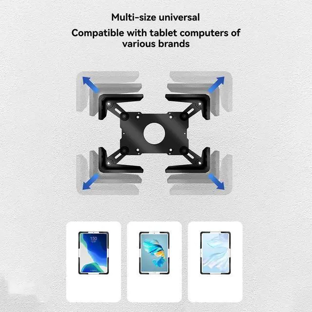 Alt view image 7 of 7 - Wall Mount Tablet Enclosure Tablet Holder Wall Hanging Tablet Enclosure UTC-13 White
