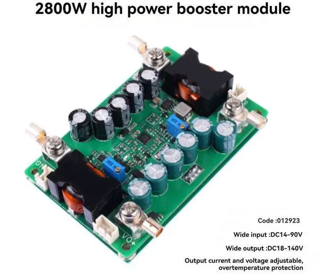 Alt view image 5 of 6 - 2800W High-Power DC-DC Boost Converter Module Input 14-90V and Output 18-140V with Constant Voltage and Current