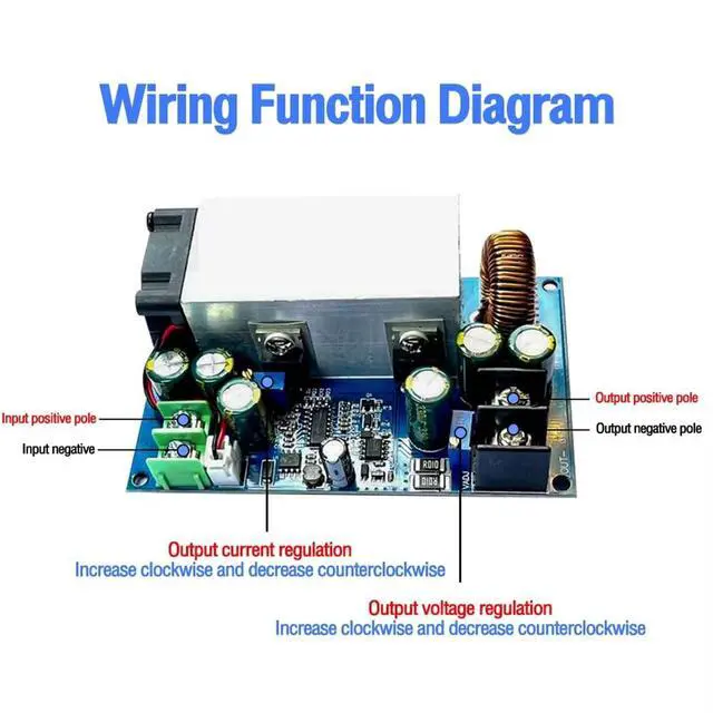 Alt view image 4 of 6 - DC-DC Buck Converter 600W Buck Regulator Constant Voltage Constant Current DC 12-75V to 2.5-60V Adjustable Power Module