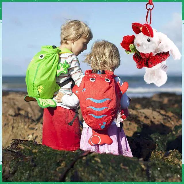 Alt view image 2 of 7 - Rose New Year Valentine'S Day Bunny Doll Handmade Keychain Bag Pendant Doll Gift
