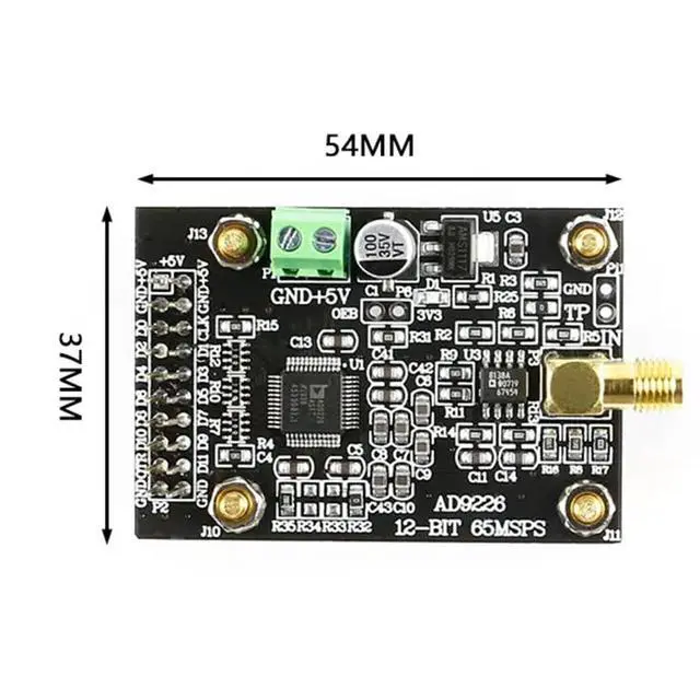 Alt view image 7 of 7 - AD9226 High Speed ADC Module Signal Acquisition Analog to Digital Conversion PCB 65M Sampling FPGA Development Board