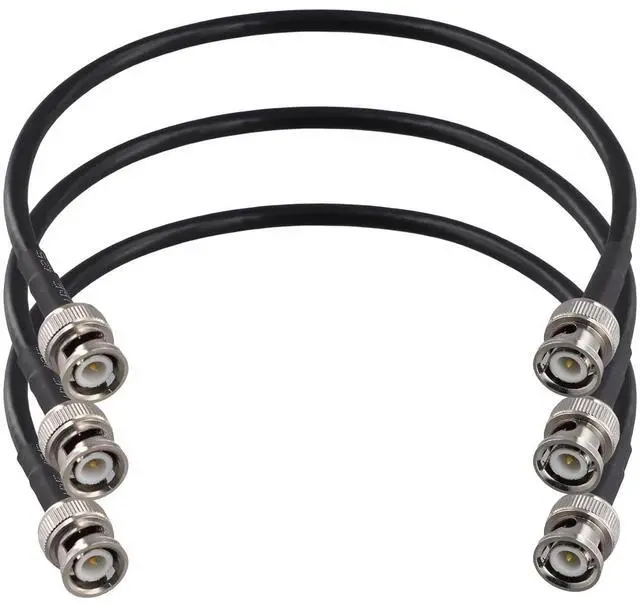 Main image of RG58 BNC Male Plug to BNC Male Plug Crimp Connector Coax Jumper Cable Wire Oscilloscope Signal Line 0.