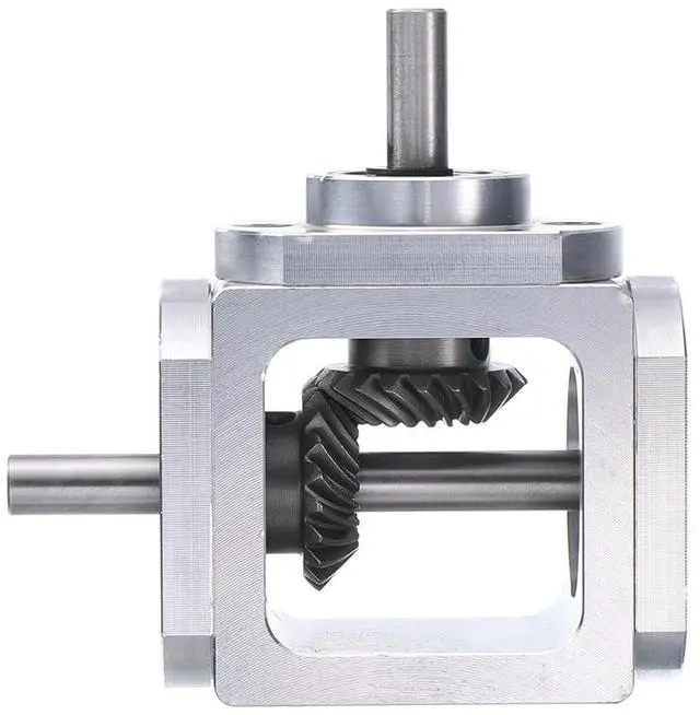 Main image of Gear-Box 90 Degree Right Angle Bevel Gear-Box 1:1 Single Output Shaft 1 Module 20 Teeth Bevel Gear Aluminum Frame
