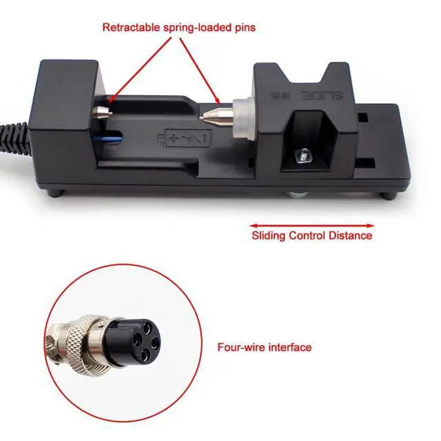 Alt view image 6 of 7 - 18650 26650 21700 Lithium Battery Four-Wire System Internal Resistance Meter Test Bracket Battery Fixture Clamp Holder