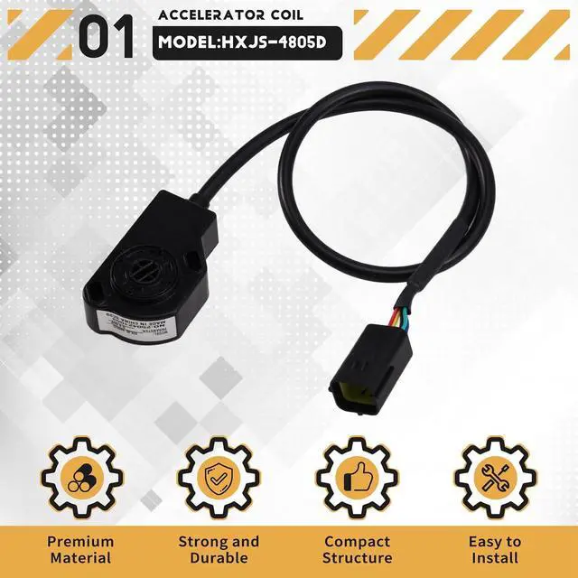 Alt view image 3 of 7 - HXJS-4805D Model Accelerator Coil and Control Box, Electric Pedal with 0-4.6V Output and 12-96V Input