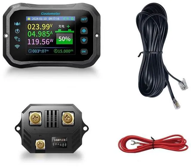 Main image of WiFi Coulomb Meter RV Battery Monitor Battery Capacity Indicator Tester Power Volt-Ammeter for All Batteries A