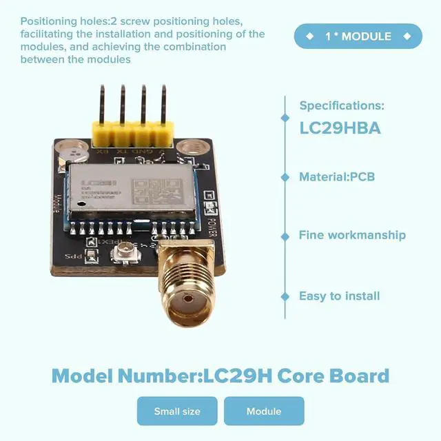 Alt view image 3 of 7 - Dual Band L1 L5 RTK Base Station Board, Quectel LC29H High Positioning Module for RTCM Output LC29HBA