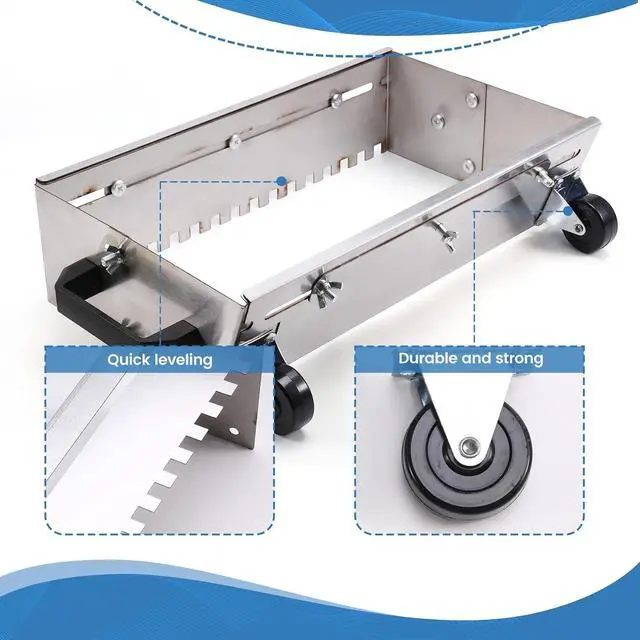 Alt view image 2 of 7 - 400-800mm Adjustable Square Notched Trowel Mortar Comb for Fast and Equal Application of Adhesive on The Floor