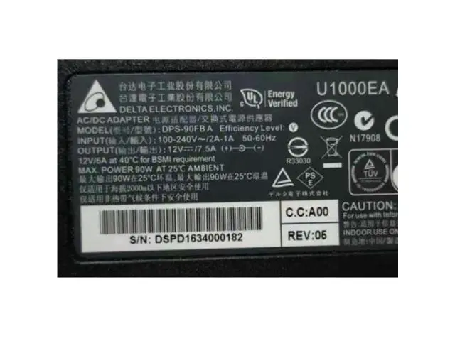 Alt view image 2 of 2 - Delta DPS-90FB A 12V 7.5A 7A 90W 5.5x2.5mm DPS-90AB 3 AC Adapter For QNAP TS-451 NAS Server Laptop Power Supply Charger