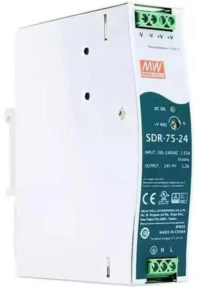 Main image of SDR-75-24 Mean Well 76.8W 24V 3.2A Switching Power Supply SDR-75-24