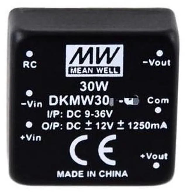 Alt view image 3 of 5 - Mean Well DKMW 30W ±12V ±1250mA Power Supply Converter DKMW30F-12 DC-DC Voltage Stabilized Dual Output Switching Power Supply Driver Transformer
