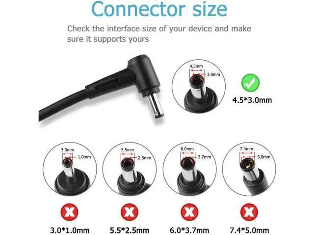 Alt view image 2 of 7 - 150W AC Charger Compatible with Asus A17-120P2A ADP-120CD B A18-150P1A Zenbook Pro 15 Flip OLED Q529 Q529Z Q529ZA Q539ZA Q539Z Q539ZD UP6502 UP6502Z A571GT X571GD NX571GT RX571GT