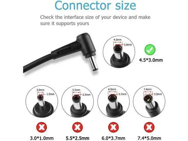 Alt view image 7 of 7 - 150W AC Charger Compatible with Asus A17-120P2A ADP-120CD B A18-150P1A Zenbook Pro 15 Flip OLED Q529 Q529Z Q529ZA Q539ZA Q539Z Q539ZD UP6502 UP6502Z A571GT X571GD NX571GT RX571GT