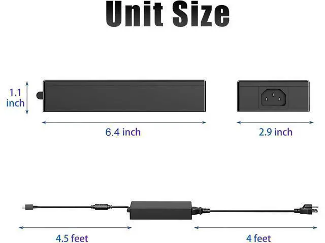 Alt view image 5 of 5 - 240W Laptop Charger ADP-240EB B with Rectangle Conn Fit for ASUS ROG Zephyrus G16 GU605 GU605C GU605M TUF Gaming A16 FA608 FA608U FA608W (2024-2025), ProArt P16 PX13 H7606 HN7306, 20V 12A AC Adapter