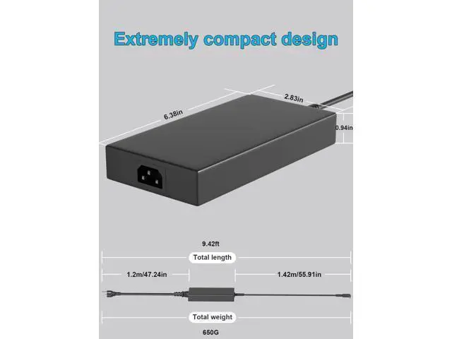 Alt view image 4 of 7 - 230W Charger Compatible with Nitro 5 16 17 14 18 AN17 AN16 AN517 AN515 AN18-61 AN14-41 Predator Helios Neo 16 14 PHN16 PHN14/Triton 14 16 300 500 Series AN16-52 AN17-51 Laptop