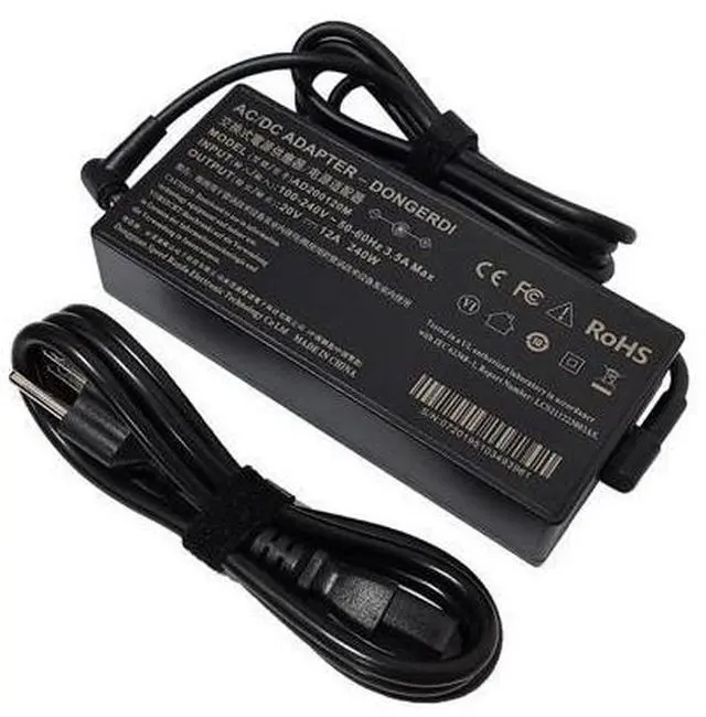Alt view image 2 of 5 - 240W Zephyrus Charger Fit for Asus Zephyrus M16 GU603HM GU603HR GU603HE GU603ZX GU603ZE GU603ZM GU603ZW GU603Z GU603ZU GU603VV GU603H GU603 ADP-240EB B Gaming Laptop
