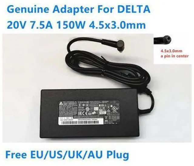 Main image of 20V 7.5A 150W 4.5x3.0mm DELTA ADP-150CH D Power Supply AC Adapter For MSI GF76 Laptop Charger