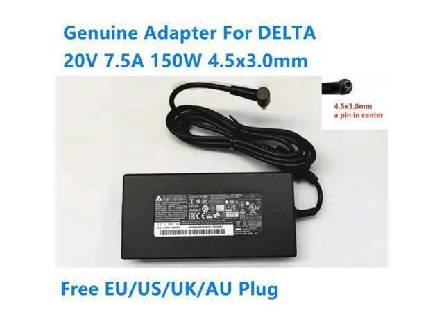 Alt view image 3 of 4 - 20V 7.5A 150W 4.5x3.0mm DELTA ADP-150CH D Power Supply AC Adapter For MSI GF76 Laptop Charger