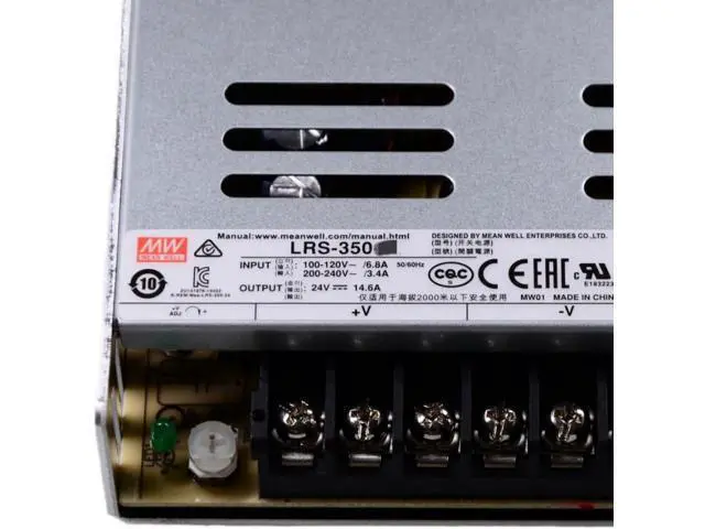 Alt view image 2 of 5 - Mean Well LRS 350W Switching Power Supply AC/DC Single Output LRS-350-48 48V 7.3A Power Supply Driver Transformer for 3D Printer, Computer Project, LED Strip Light, CCTV, etc
