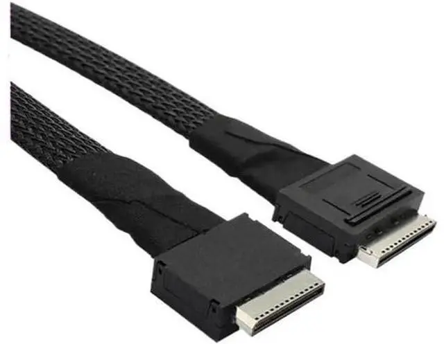 Alt view image 2 of 3 - Professional External SFF-8611 8I Male to SFF-8611 PCIe Data Servers Cable External Card Adapter Data Transfer Cable(50cm)