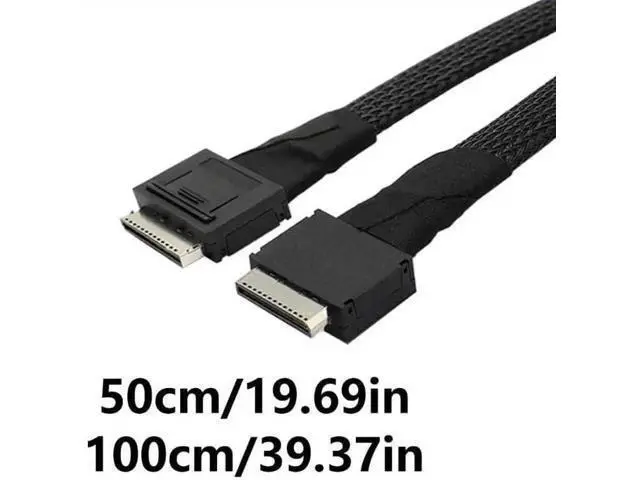 Alt view image 3 of 3 - Professional External SFF-8611 8I Male to SFF-8611 PCIe Data Servers Cable External Card Adapter Data Transfer Cable(50cm)