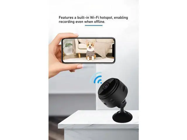 Alt view image 3 of 6 - Spy Lens Cam,Magnetic Mini Security Camera,Night Vision Mode with Cell Phone App Remote Access (Black,128G)