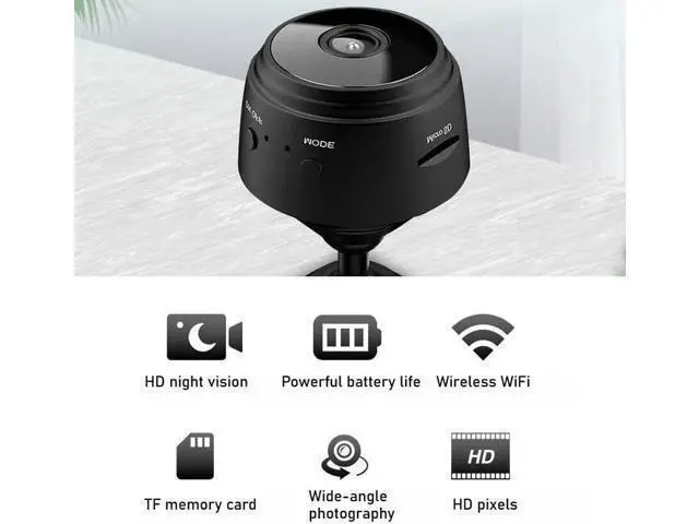 Alt view image 2 of 6 - Spy Lens Cam,Magnetic Mini Security Camera,Night Vision Mode with Cell Phone App Remote Access (Black,128G)