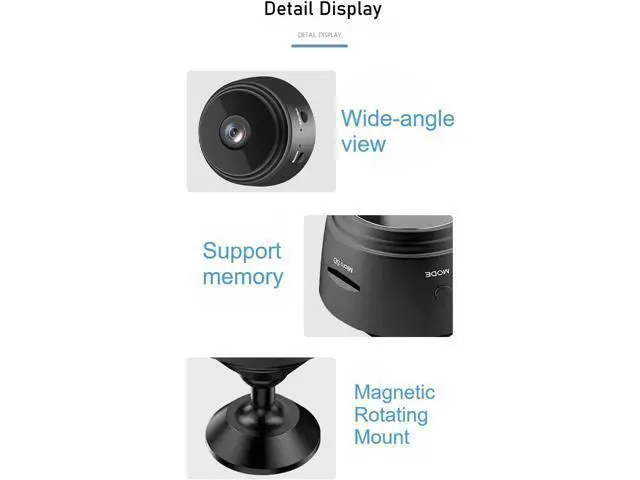Alt view image 4 of 6 - Spy Lens Cam,Magnetic Mini Security Camera,Night Vision Mode with Cell Phone App Remote Access (Black,128G)
