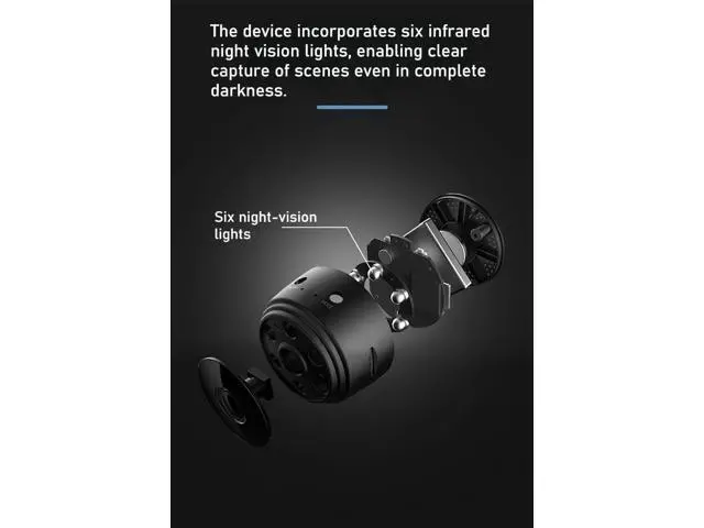 Alt view image 6 of 6 - Spy Lens Cam,Magnetic Mini Security Camera,Night Vision Mode with Cell Phone App Remote Access (Black,128G)