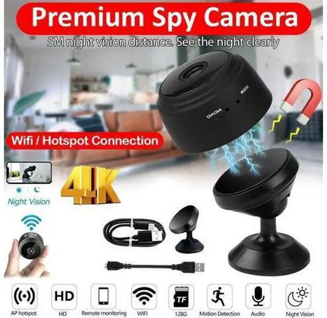 Alt view image 2 of 7 - Guardhouse Magnetic Mini Security Camera,Hidden Mini 1080P HD Wireless WiFi Spy Camera,Small Home Pet Nanny Camera Monitoring,Wide-Angle Lens,Night Vision,Motion Detection/Smart Alerts (2PC*64GB)