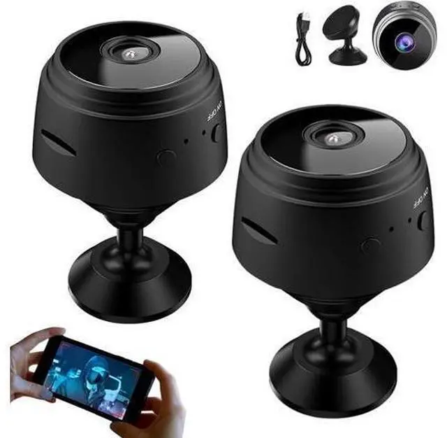 Main image of Camera, 2026 New Wireless Security Camera, Magnetic Mini 1080P HD | Smart Motion Alerts, App Remote with Night Vision for Home Indoor Outdoor (Black-64GB, 2)