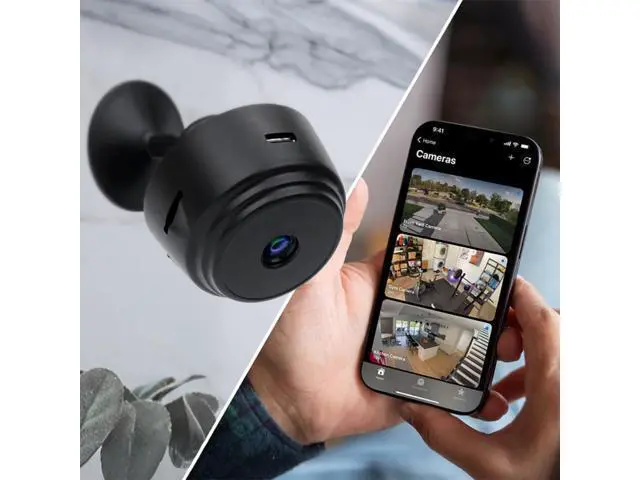 Alt view image 3 of 6 - Camera, 2026 New Wireless Security Camera, Magnetic Mini 1080P HD | Smart Motion Alerts, App Remote with Night Vision for Home Indoor Outdoor (Black-64GB, 2)