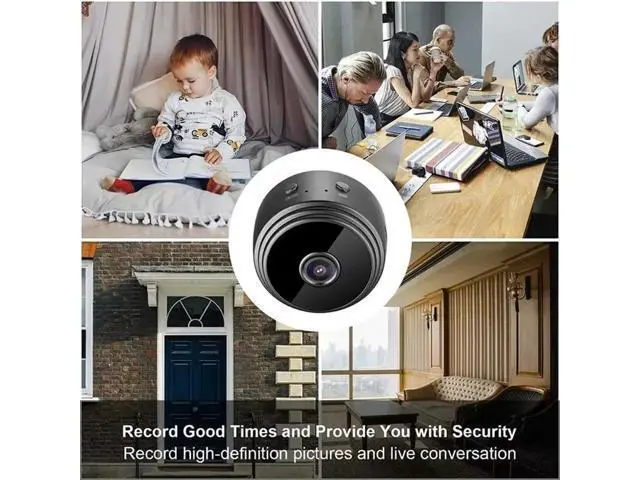 Alt view image 5 of 6 - Camera, 2026 New Wireless Security Camera, Magnetic Mini 1080P HD | Smart Motion Alerts, App Remote with Night Vision for Home Indoor Outdoor (Black-64GB, 2)