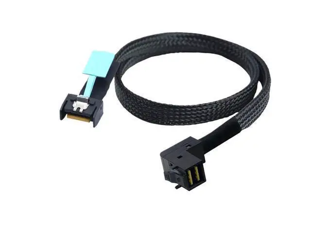 Alt view image 5 of 6 - Wen ST SFF-8654 MCIO 4I 4X 38-Pin to HD SFF-8643 90 Degree Support PCIe Gen5 Server Adapter Cable(0.5M)
