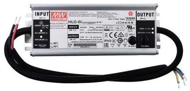 Main image of Mean Well HLG 60W 20V 3A LED Driver HLG-60H-20B Switching Power Supply Converter Transformer with IP67, PFC Function, Metal Case, 3 in 1 Dimming