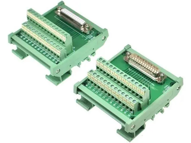 Alt view image 3 of 5 - 1PCS DB25 Male/Female Socket to Terminal Block Adapter PCB Board D-SUB 25pin Connector Converter Din Rail Mounting(Female)