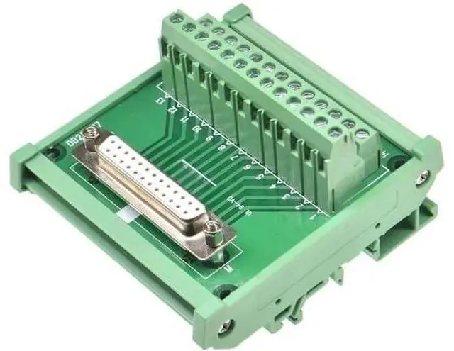 Main image of 1PCS DB25 Male/Female Socket to Terminal Block Adapter PCB Board D-SUB 25pin Connector Converter Din Rail Mounting(Female)
