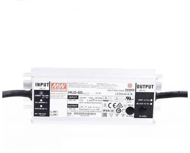 Alt view image 5 of 5 - Mean Well HLG 60W 20V 3A LED Driver HLG-60H-20B Switching Power Supply Converter Transformer with IP67, PFC Function, Metal Case, 3 in 1 Dimming